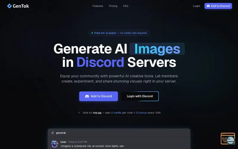Screenshot of GenTok