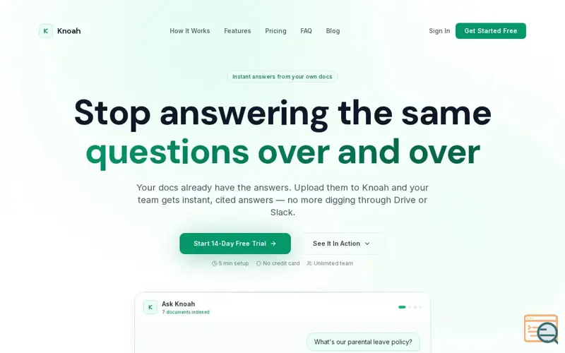 Screenshot of Knoah