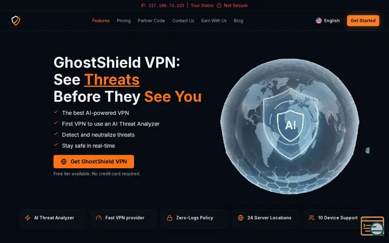 Screenshot of GhostShield VPN