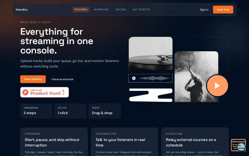 Screenshot of MusicBox