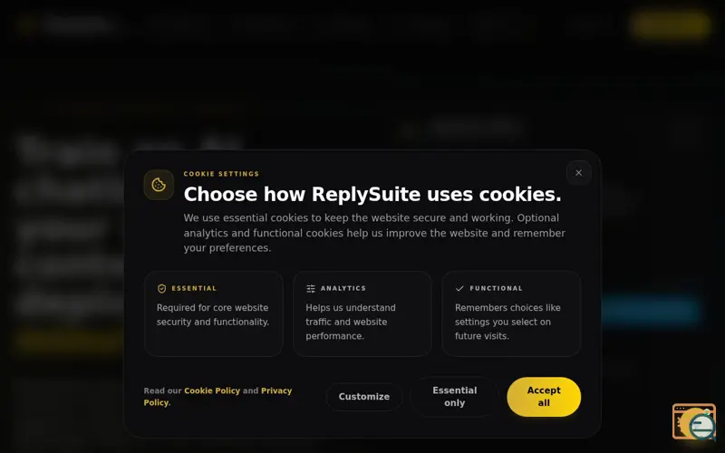Screenshot of ReplySuite