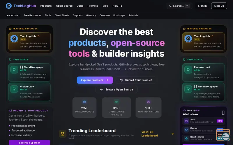 Screenshot of TechLogHub