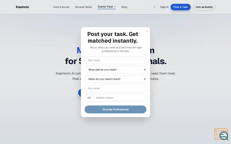 Screenshot of Kaamvio