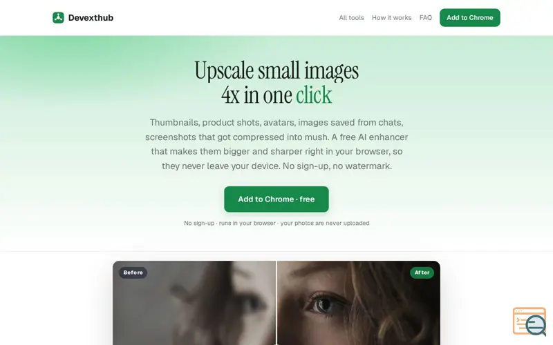 Screenshot of Image Enhancer