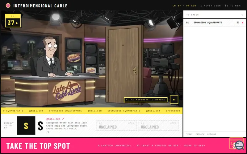 Screenshot of Interdimensional Cable