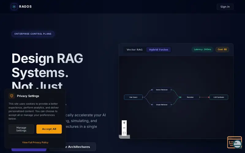 Screenshot of RAG Orchestration Studio