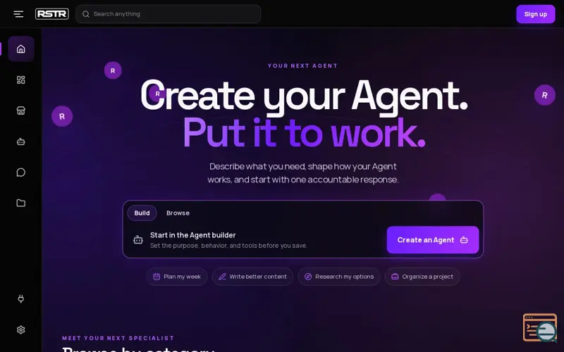 Screenshot of RSTR