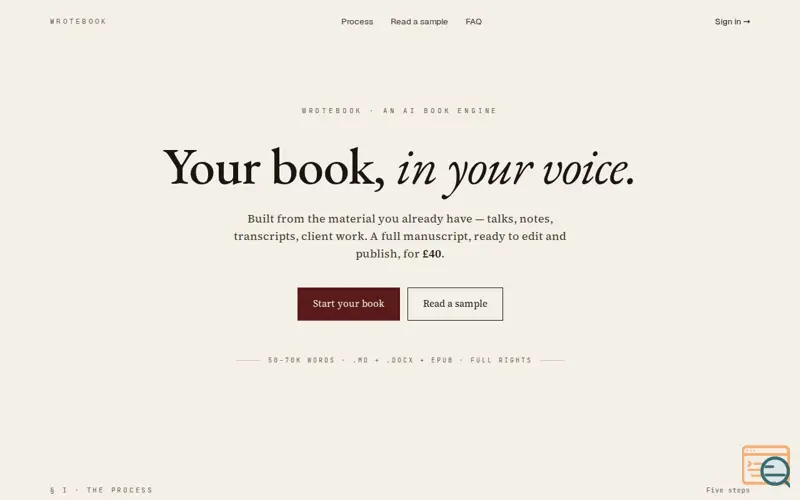 Screenshot of Wrotebook