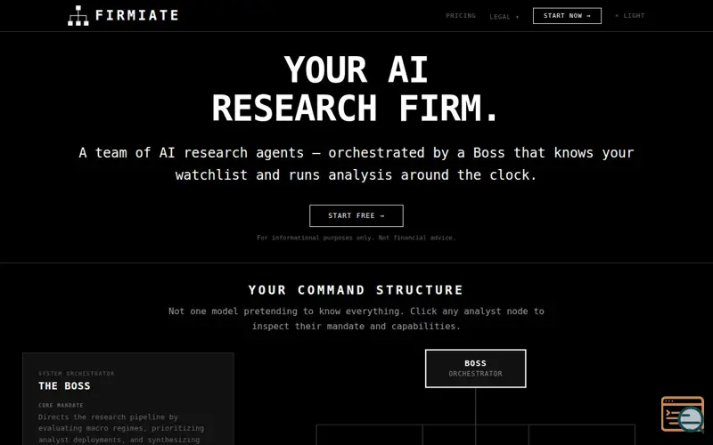 Screenshot of Firmiate
