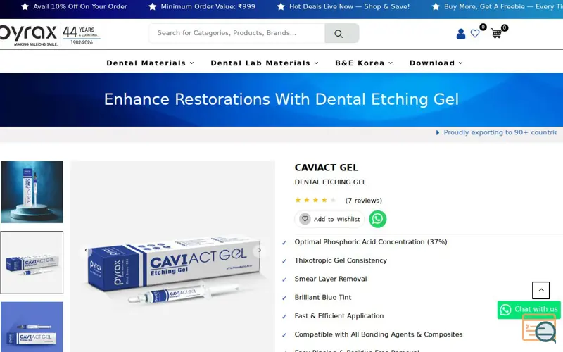 Screenshot of Dental Etching Gel