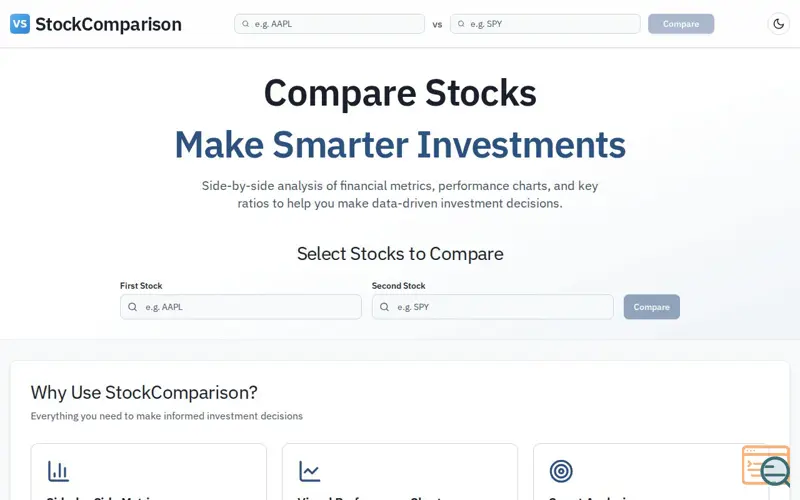 Screenshot of StockComparison