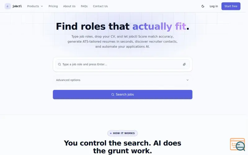 Screenshot of Jobctl — AI Based Job Matching & Scoring