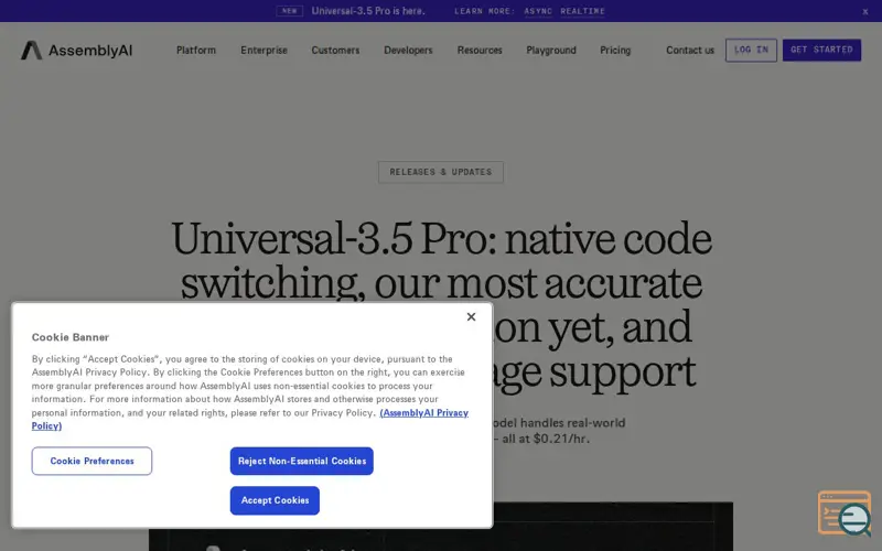 Screenshot of Universal-3.5 Pro