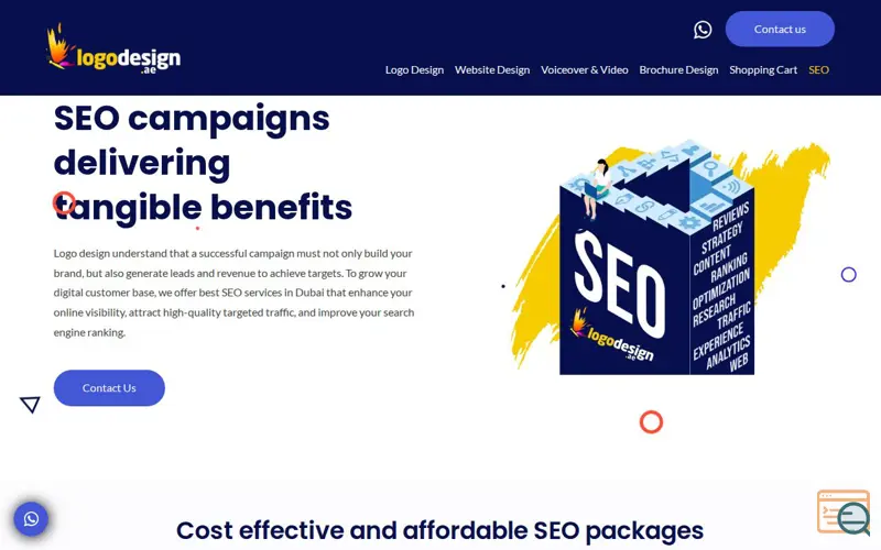 Screenshot of SEO Services Dubai