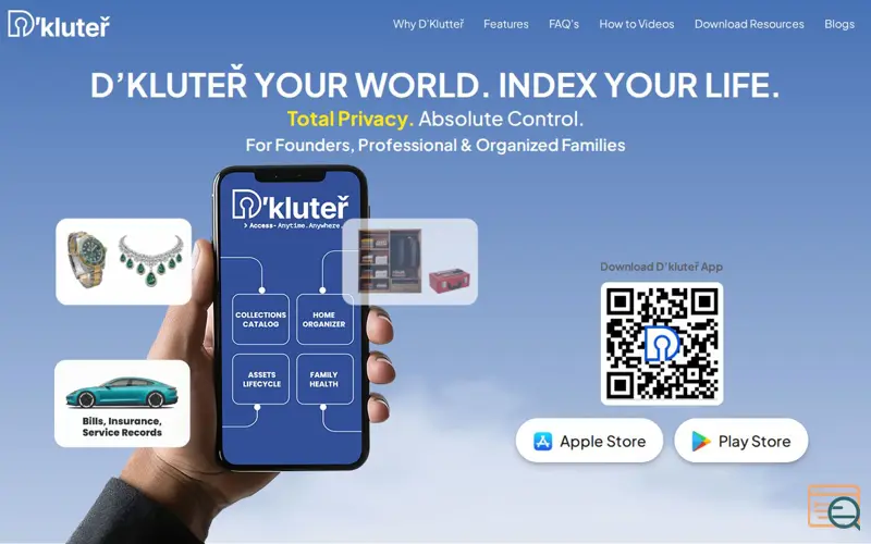 Screenshot of  https://dkluter.com/