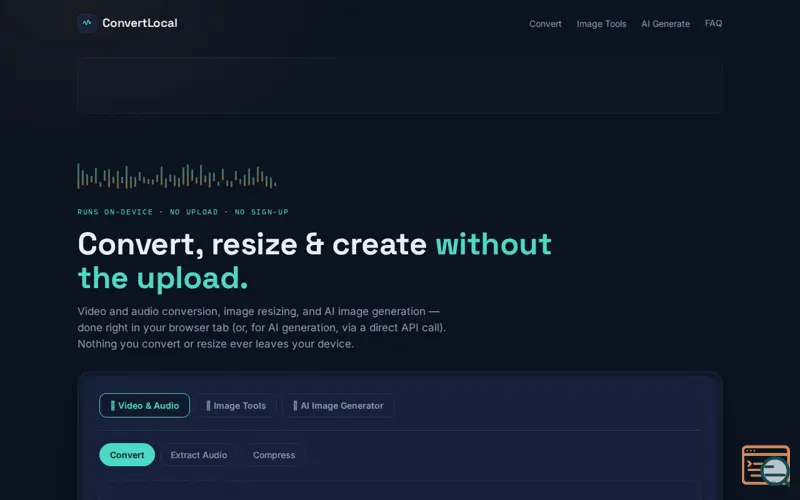 Screenshot of ConvertLocal