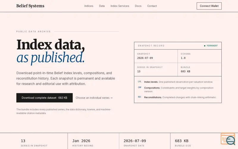Screenshot of Beliefsystems