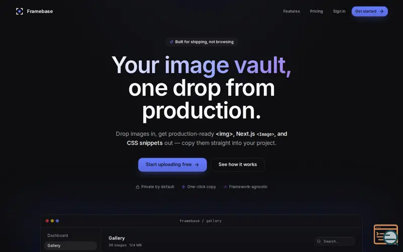Screenshot of Framebase