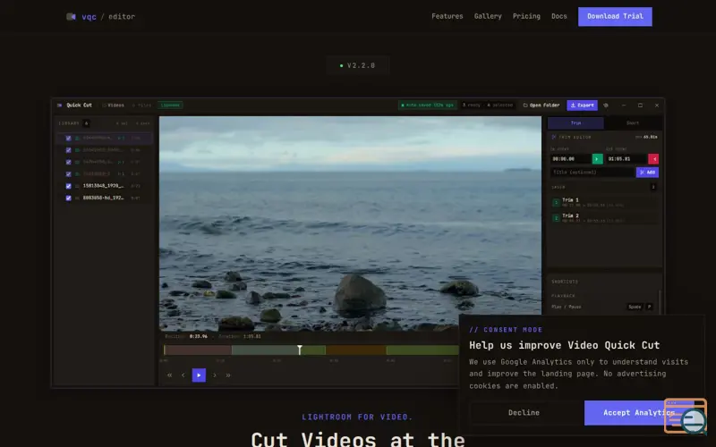 Screenshot of VQC - Video Quick Cut