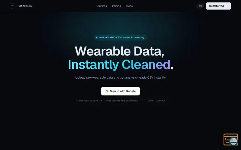 Screenshot of PulseClean