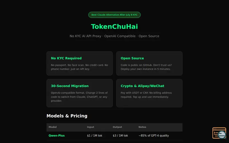 Screenshot of TokenChuHai