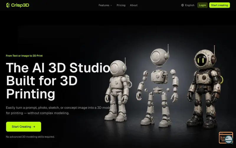 Screenshot of Crisp3D