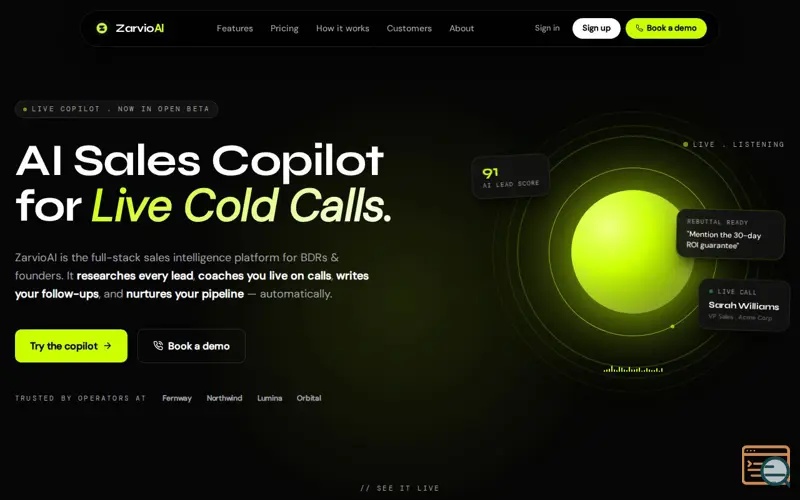 Screenshot of Your AI sales rep whisperer