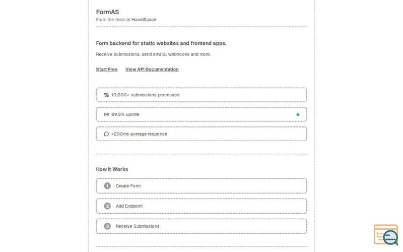 Screenshot of FormAS