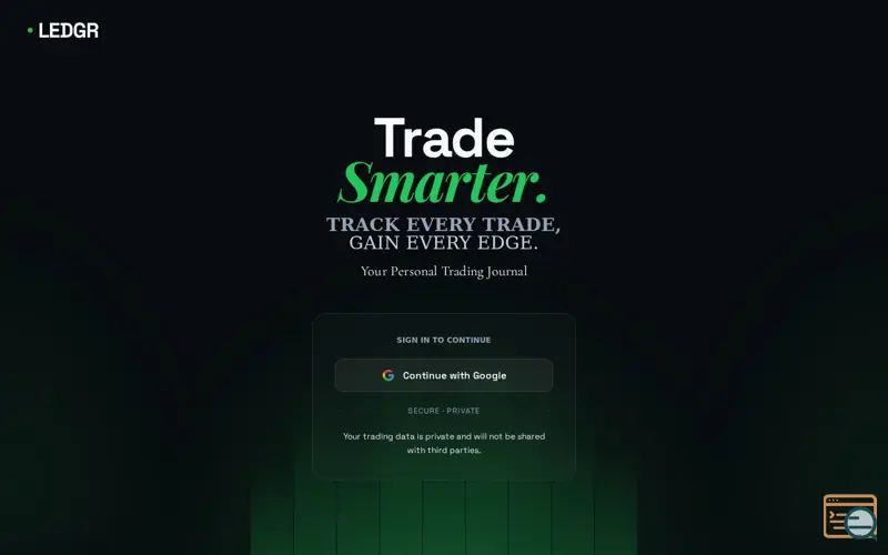 Screenshot of LEDGR Trading Journal