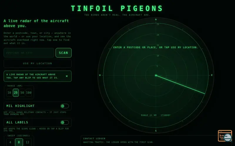 Screenshot of Tinfoil Pigeons