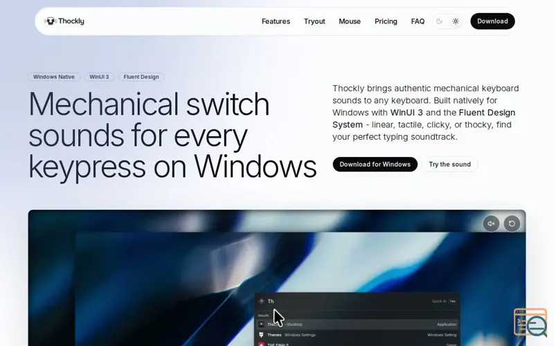 Screenshot of Thockly