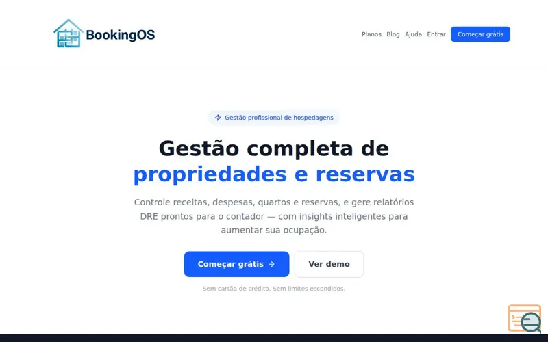 Screenshot of BookingOs
