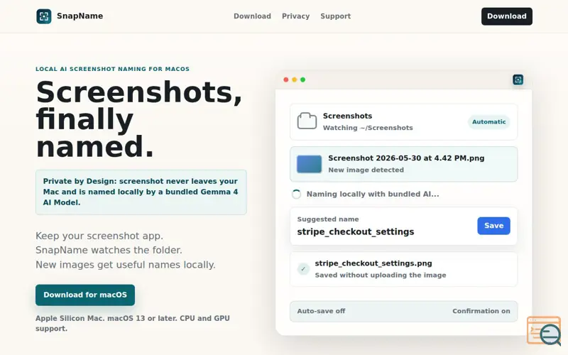 Screenshot of Snapname