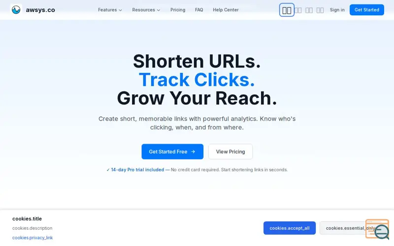 Screenshot of Smart URL Shortener