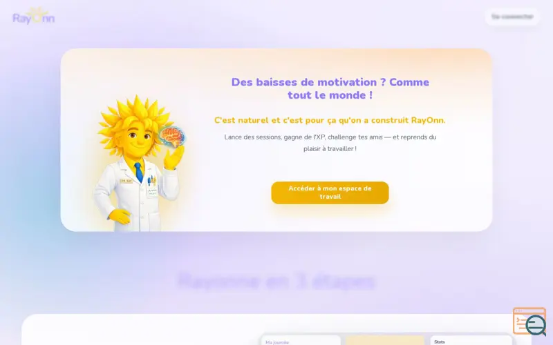 Screenshot of RayOnn