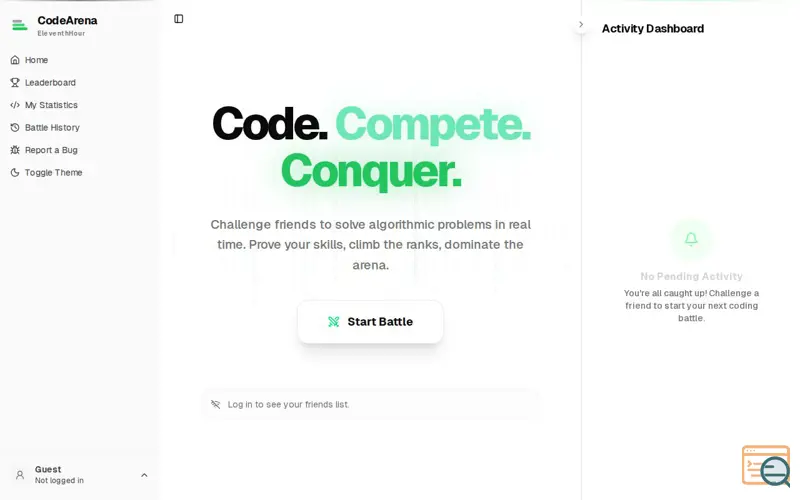 Screenshot of CodeArena