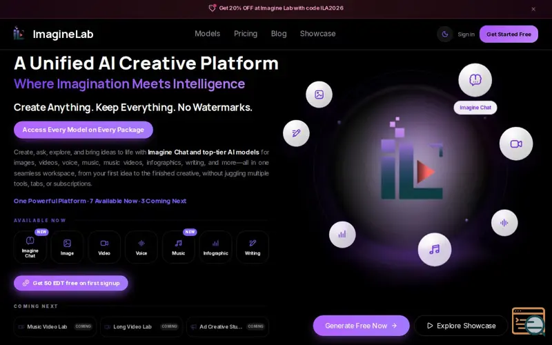 Screenshot of ImagineLab Art