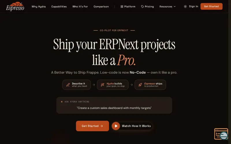 Screenshot of Espresso