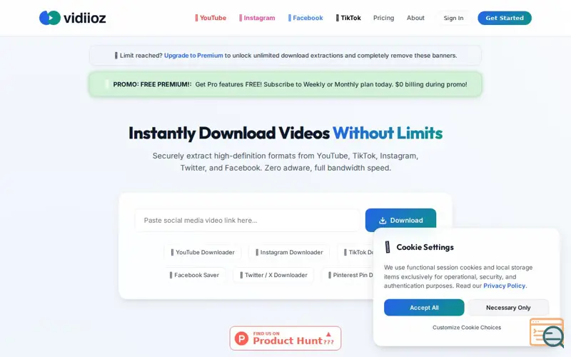 Screenshot of Vidiioz