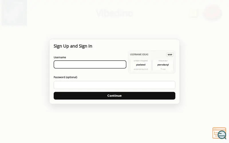 Screenshot of Vibedino