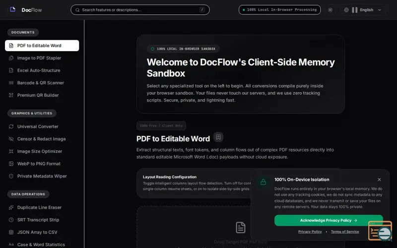 Screenshot of DocFlow