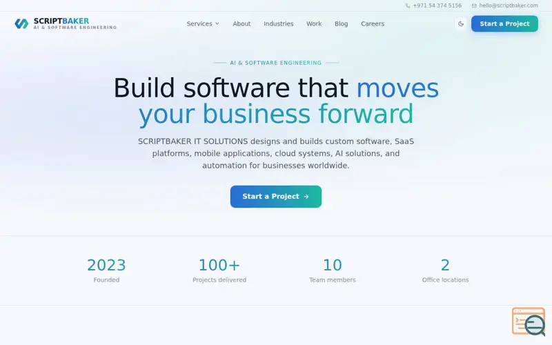 Screenshot of Scriptbaker