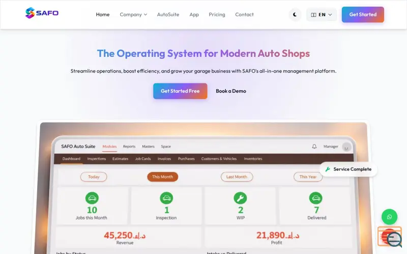 Screenshot of SAFO AutoSuite, a launch using RRPproxy