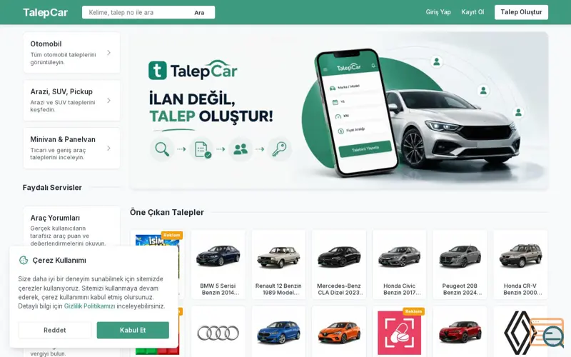 Screenshot of TalepCar