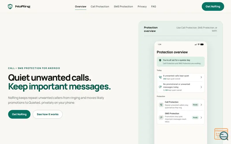 Screenshot of NoRing