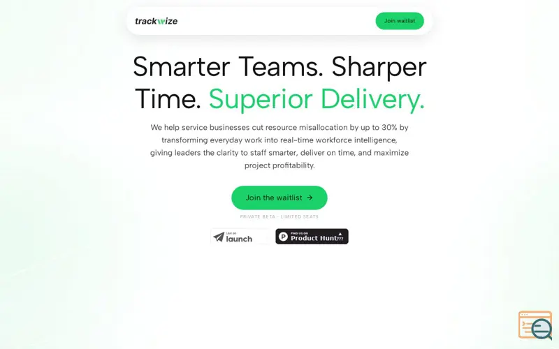 Screenshot of Trackwize