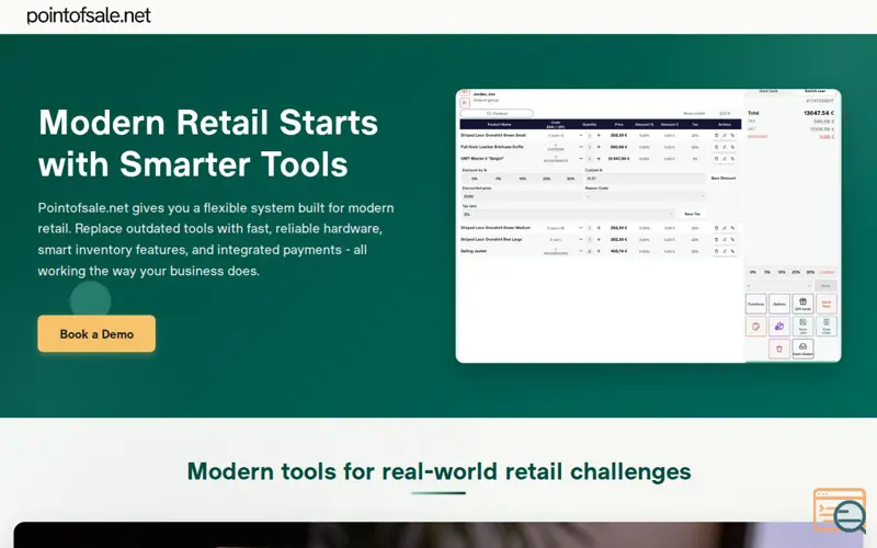 Screenshot of Pointofsale.net
