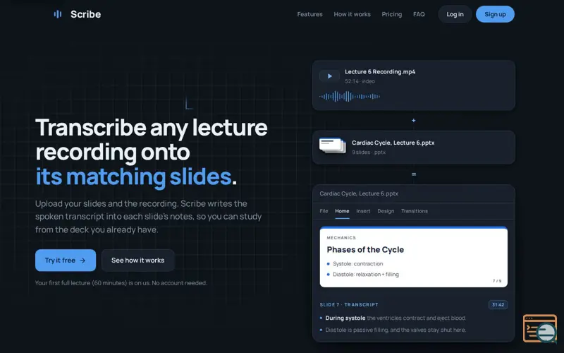 Screenshot of Scribe