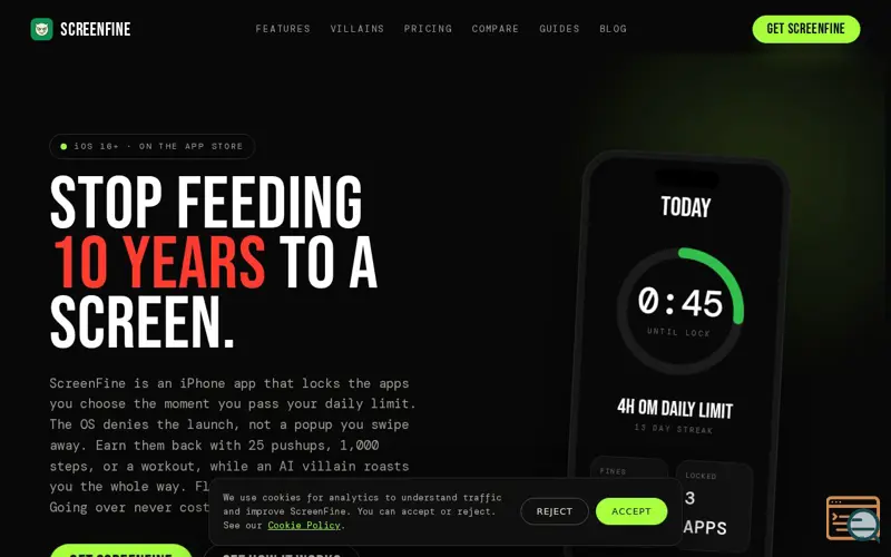 Screenshot of ScreenFine