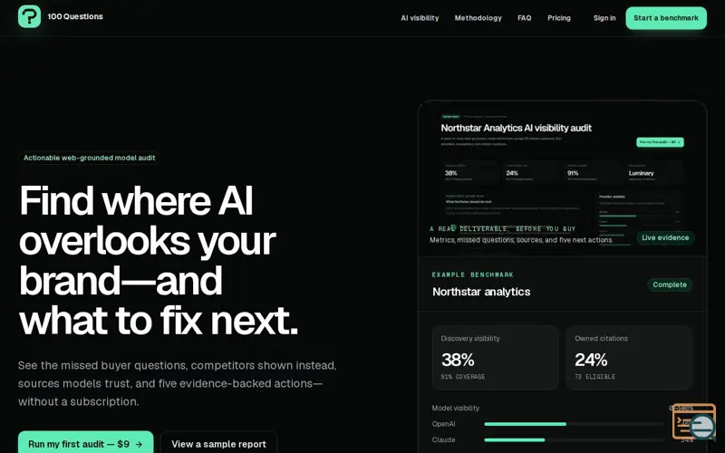 Screenshot of 100 Questions